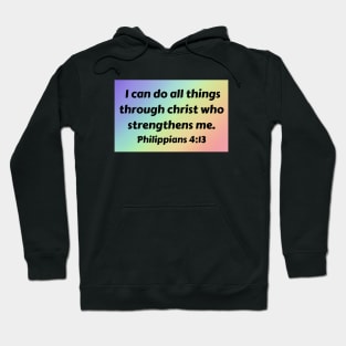 Bible Verse Philippians 4:13 Hoodie